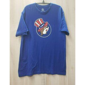 Buc-ee's Blue Short sleeve Shirt Summer Freedom Ringing July 4th L 2023 bucees